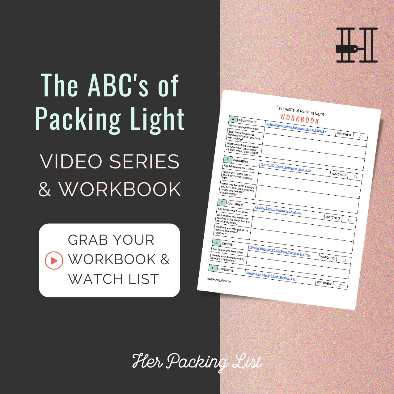 The ABC's of Packing Light Workbook