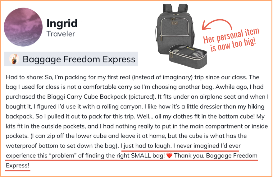 ingrid bfe testimonial too big